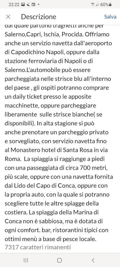 La Casina Del Pennolo, Casa Stani 60 Mq. Villa Conca dei Marini Eksteriør bilde