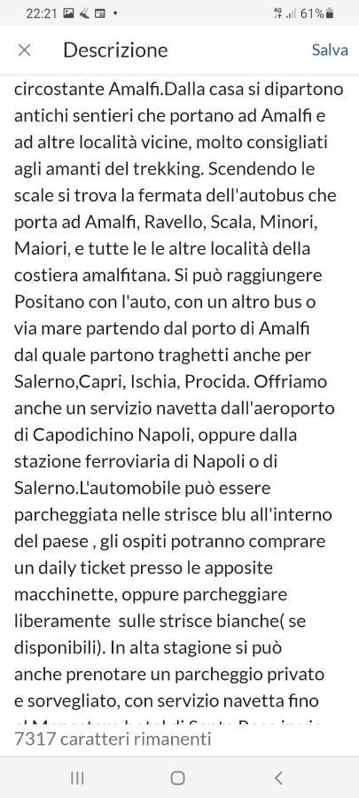 La Casina Del Pennolo, Casa Stani 60 Mq. Villa Conca dei Marini Eksteriør bilde